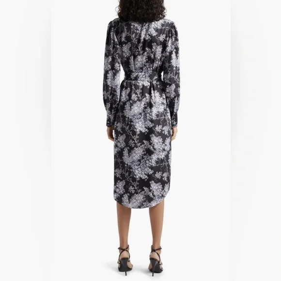 CINQ À SEPT - CHARLEY FLORAL PRINT BELTED SHIRTDRESS